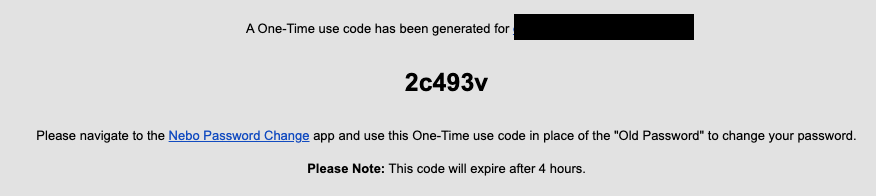 One time code