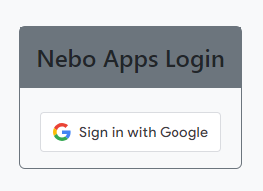 Google Login Page.