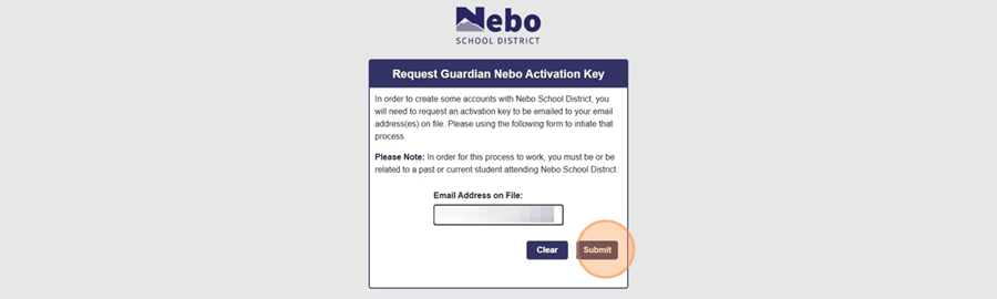 Select the submit button. 