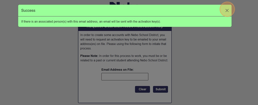 Close message window.